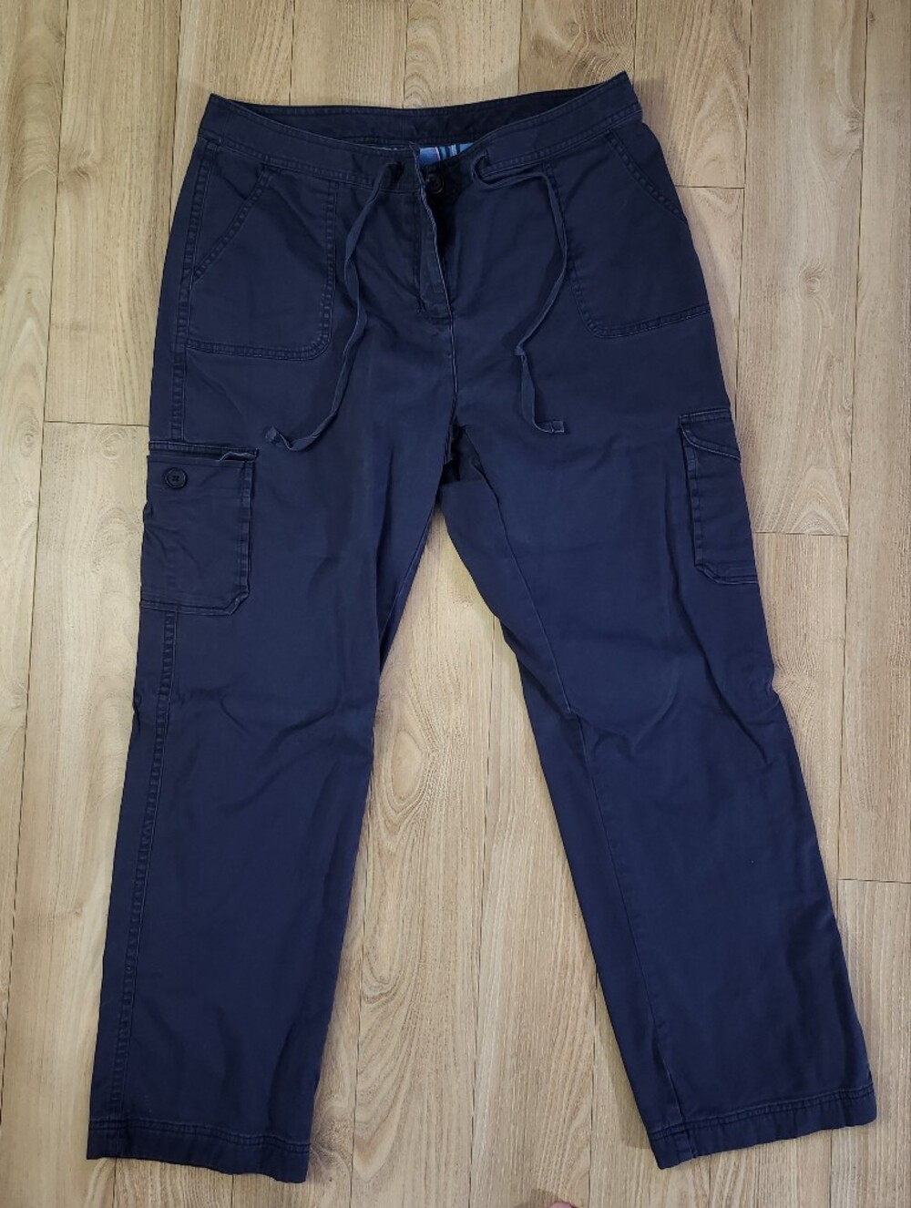 L.L. Bean Flannel Lined Favorite Fit Navy Cargo Pants / 14 Reg / Used